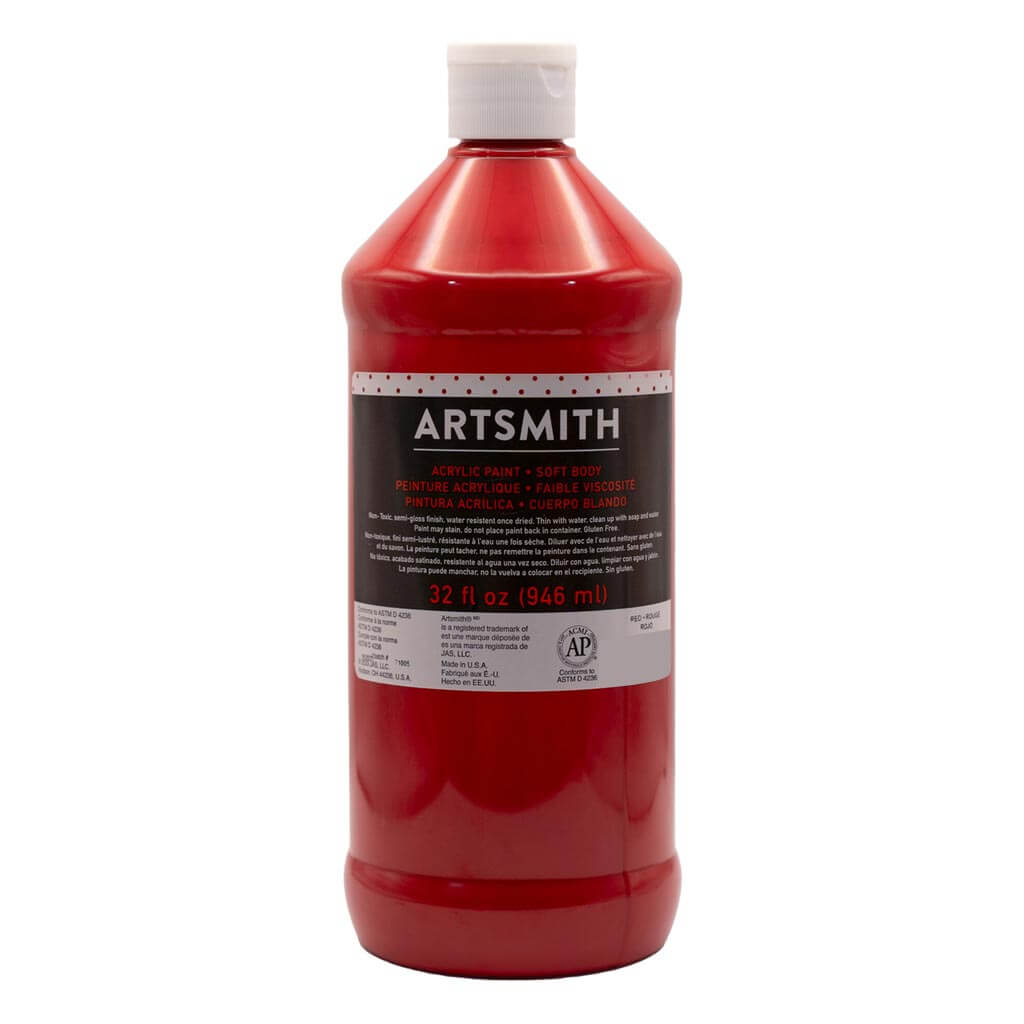 Soft Body Acrylic Paint 32oz Red