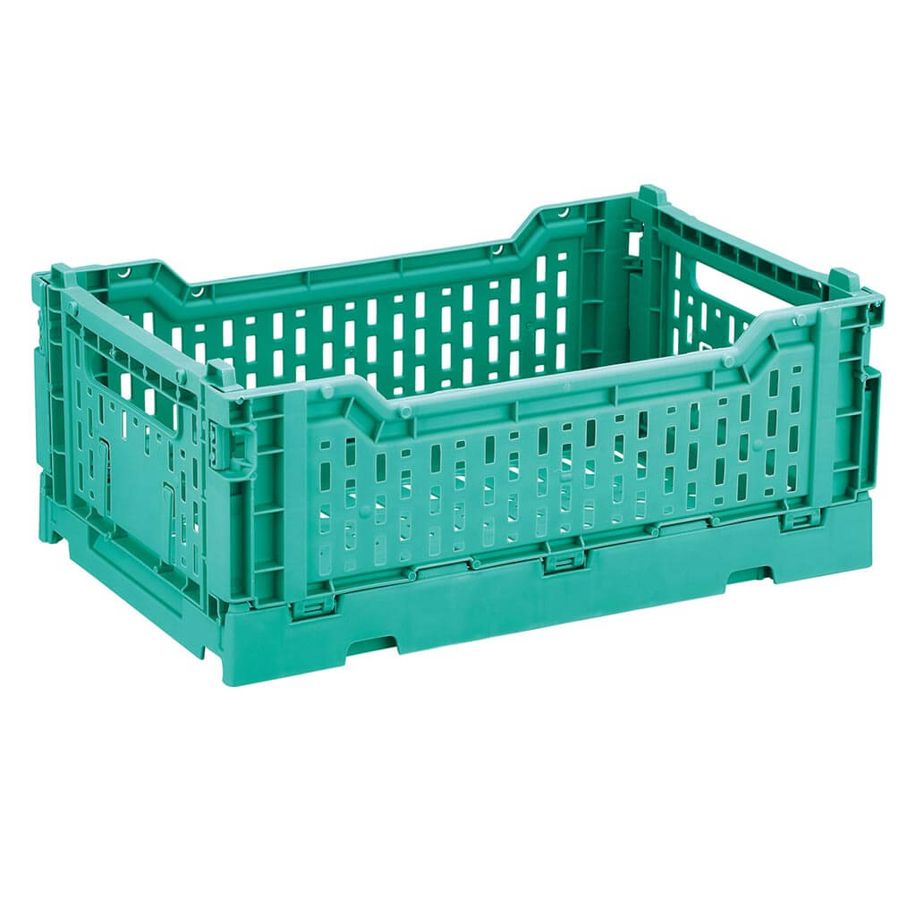 Collapsible Stackable Storage Bin 10.5in, Green