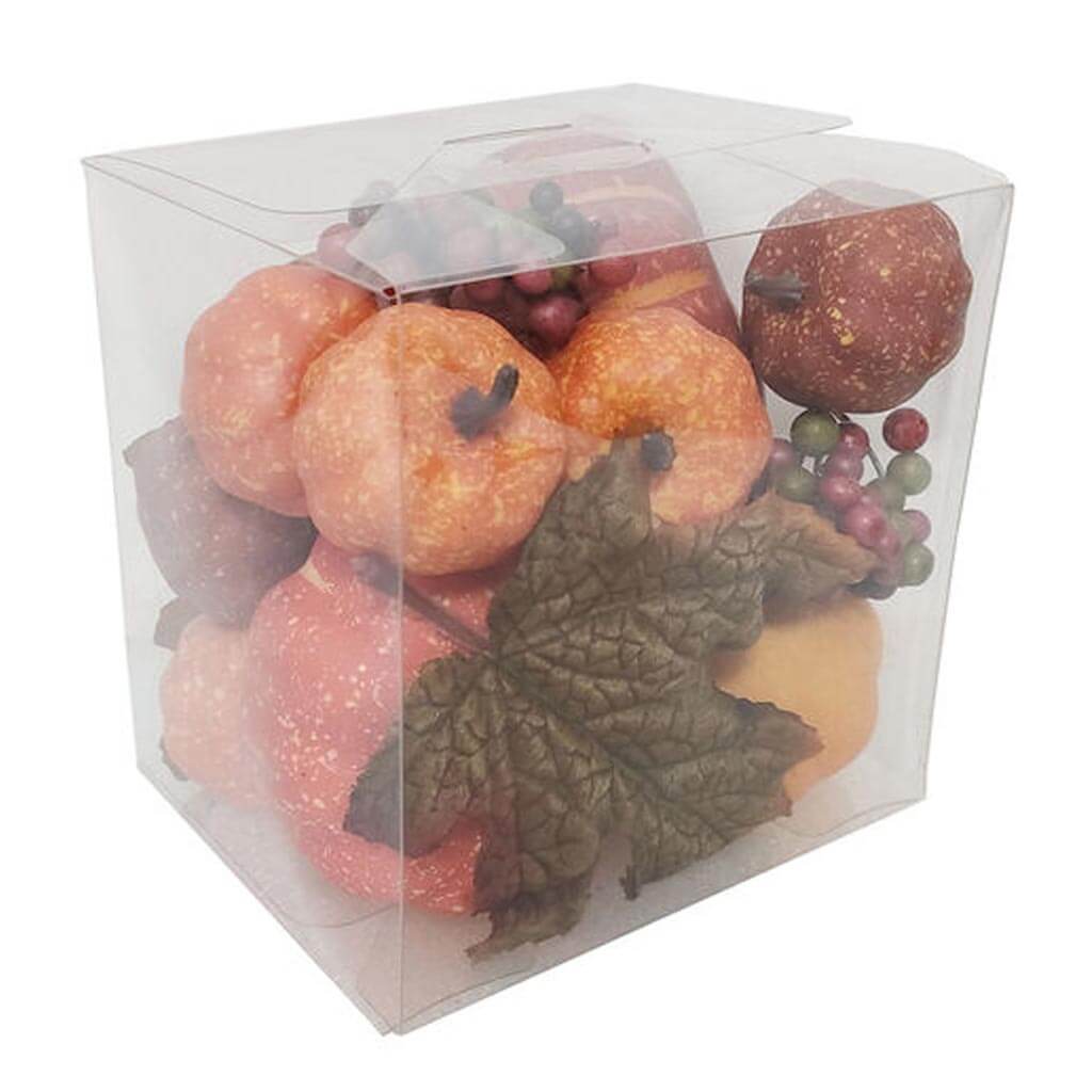 Fall Orange &amp; Green Pumpkin Berrys &amp; Oak Leaves in Box