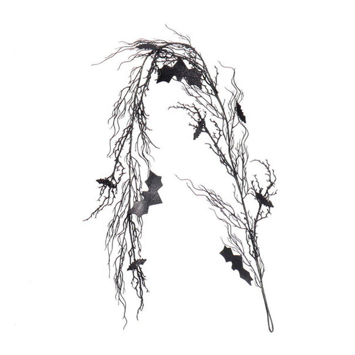 Halloween Black Bats & Branches Garland 72in