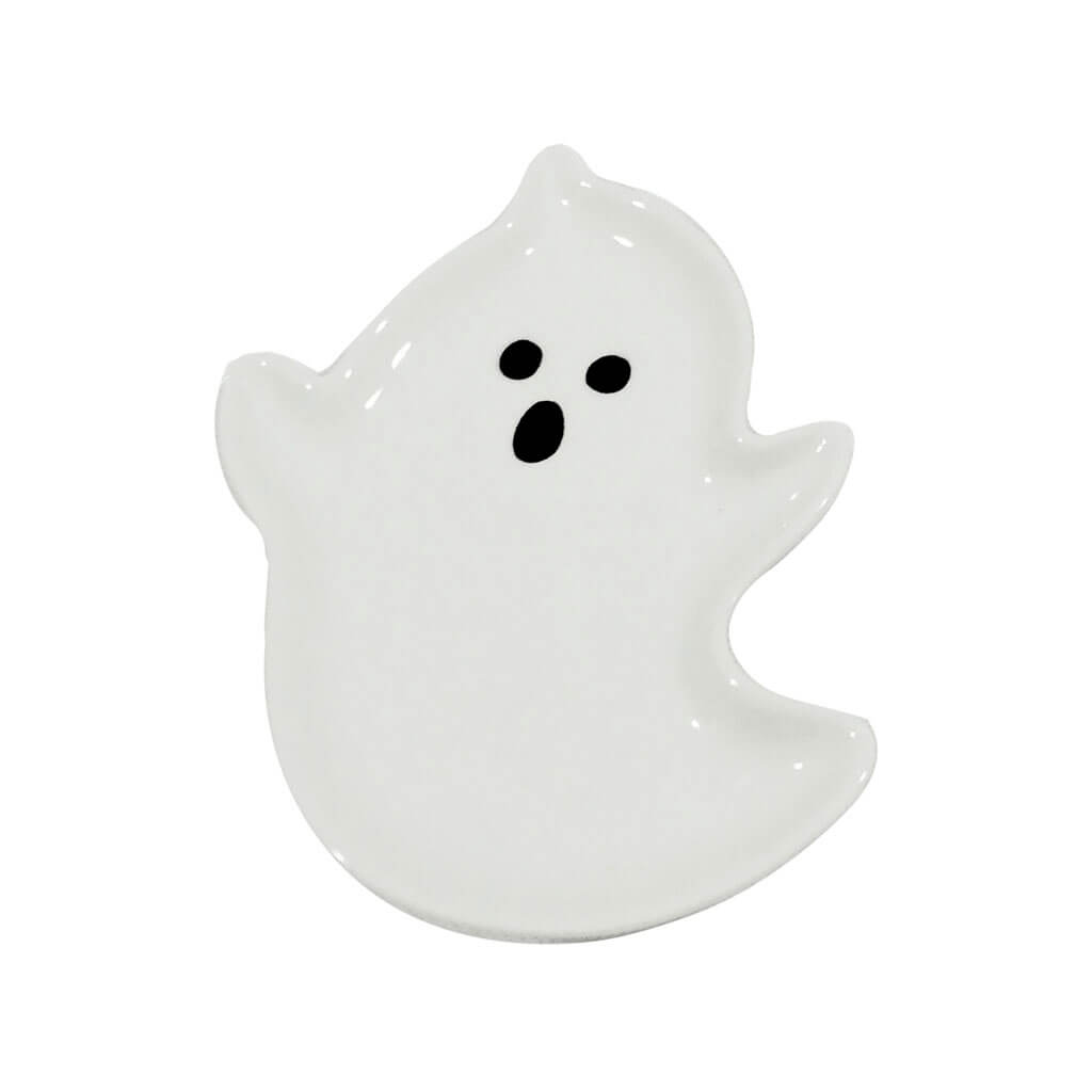Halloween Ceramic Ghosts Plate 7in