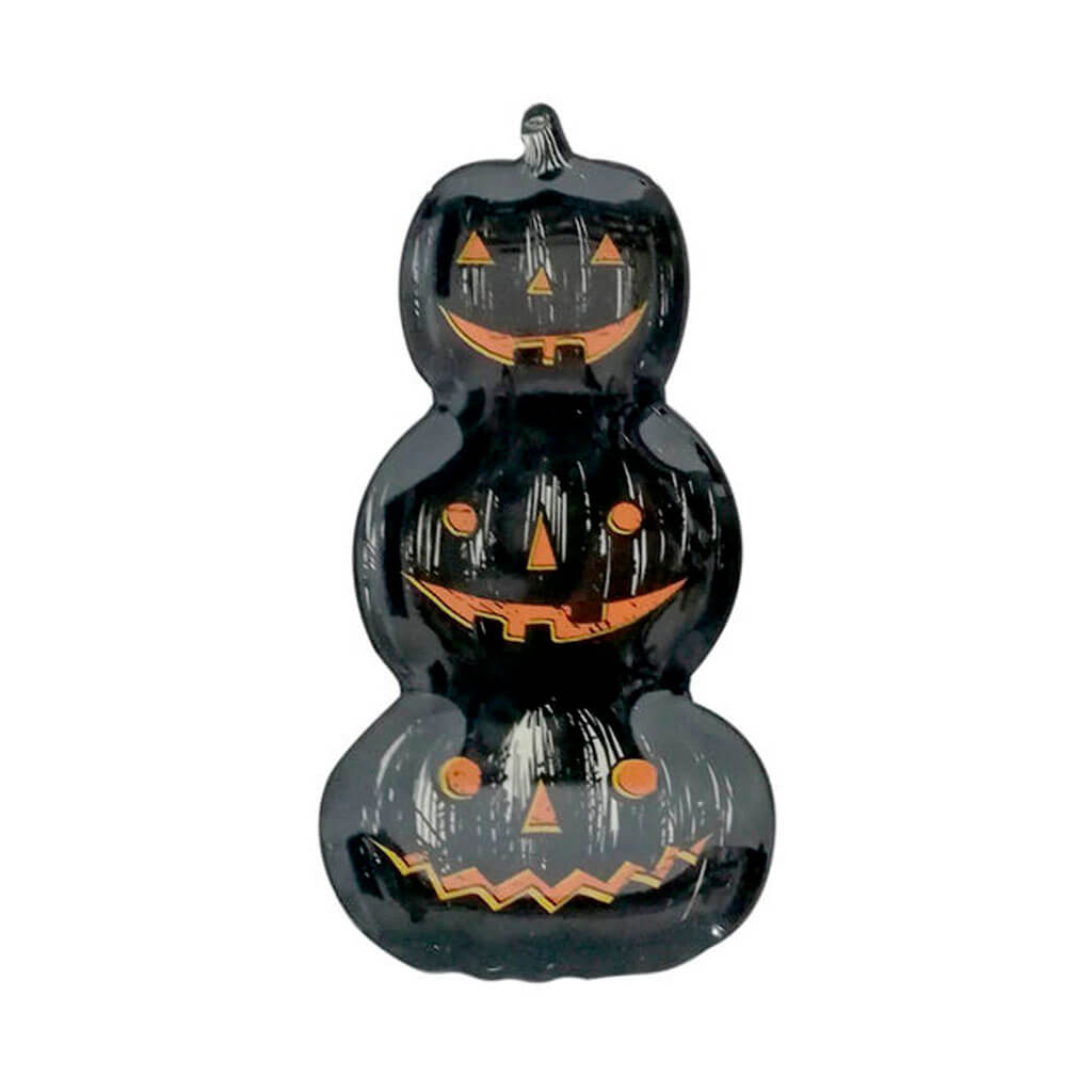 Halloween Melamine Stacked Pumpkin Plate 15in