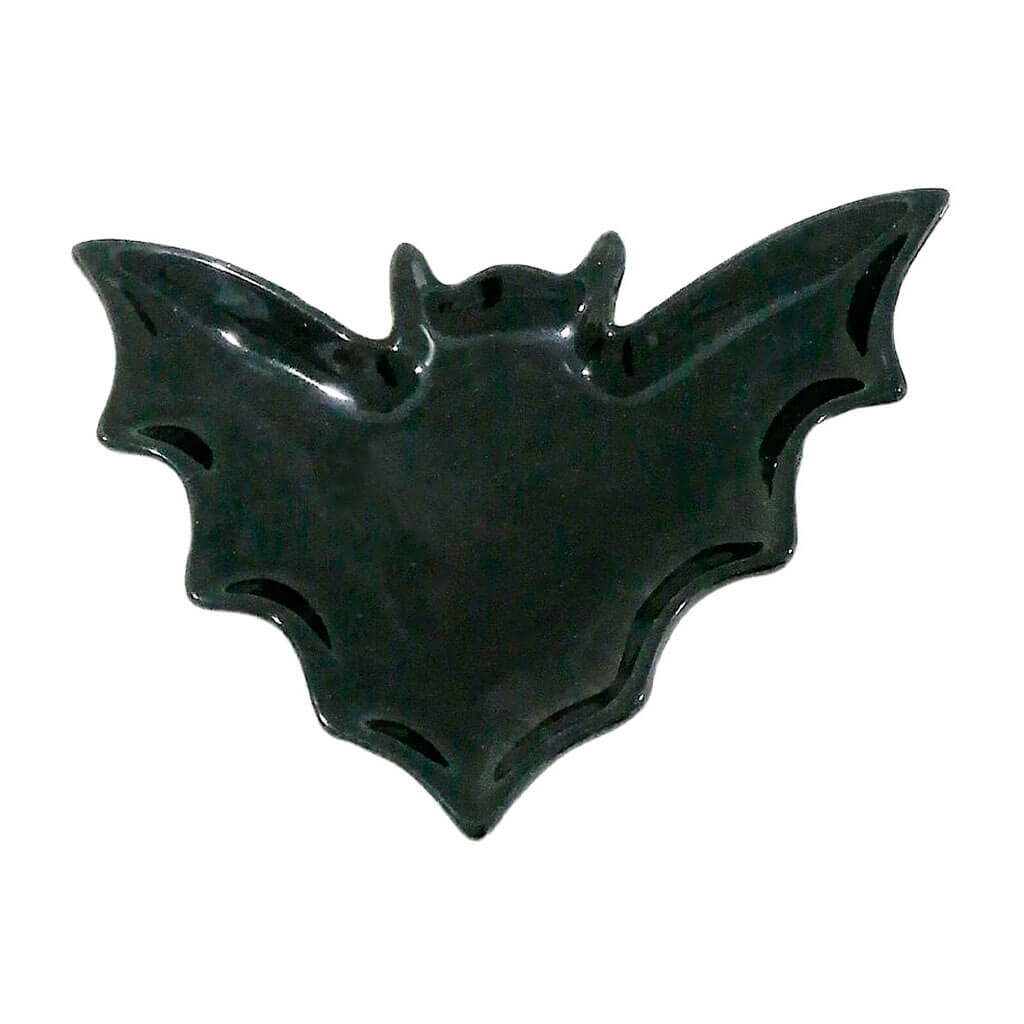 Halloween Ceramic Bat Plate 7in