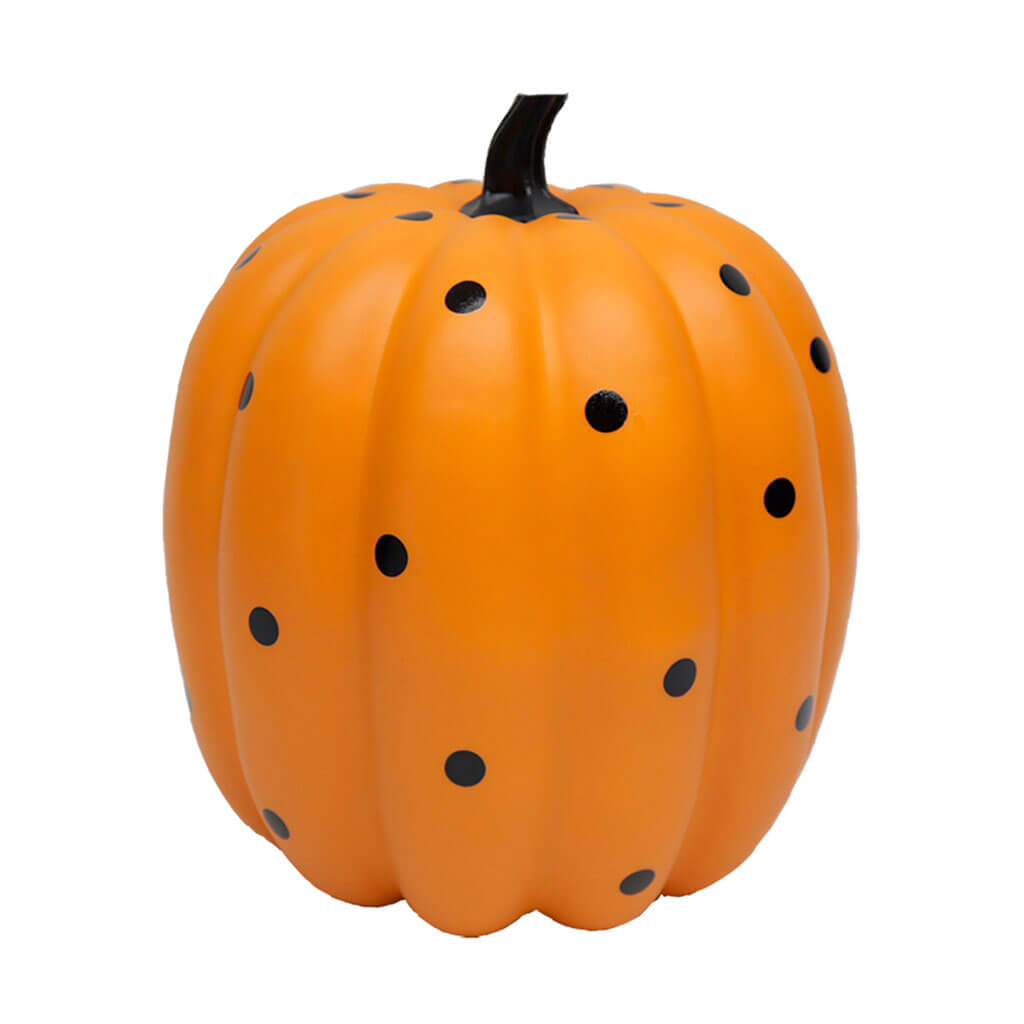Halloween Black &amp; Orange Foam Pumpkin 8in