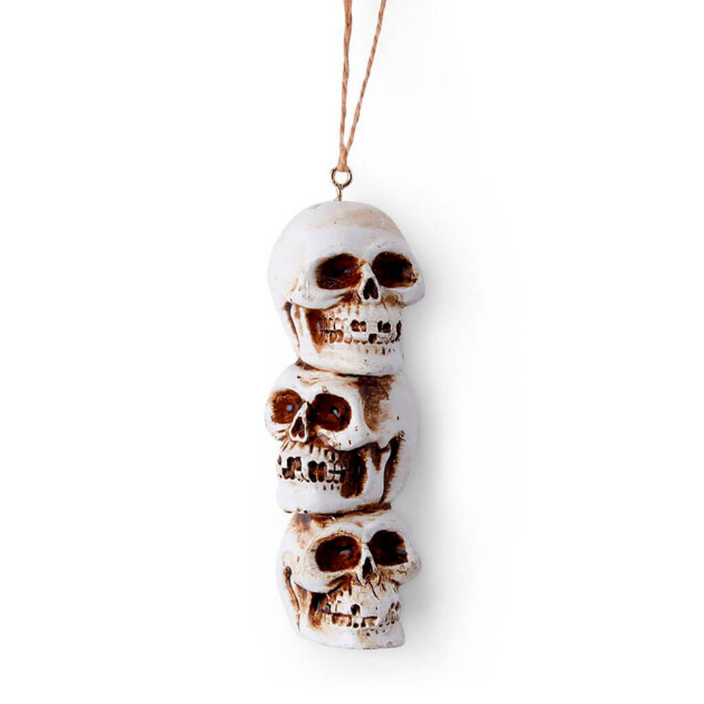 Halloween Stacked Skulls Ornament 3.5in