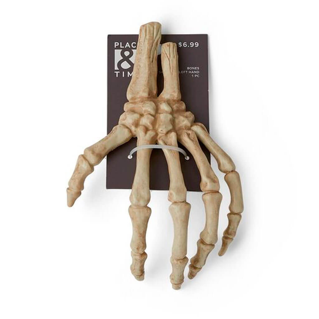 7&quot; Halloween Skeleton Left Hand by Place &amp; Time