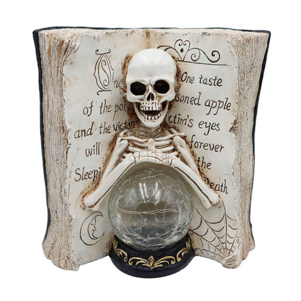 Halloween LED Spellbook with Magic Ball 9in