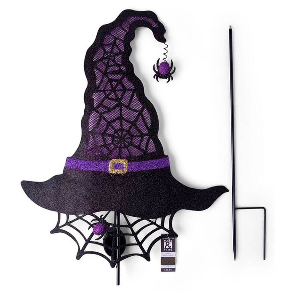 Halloween Witch Hat Solar Stake 52in