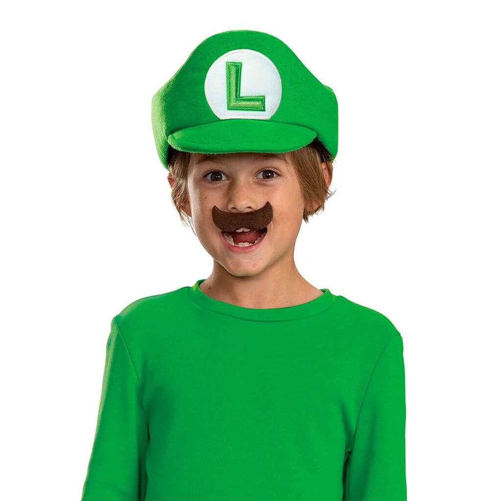 Luigi Hat Moustache Elevated Nintendo Dress Up