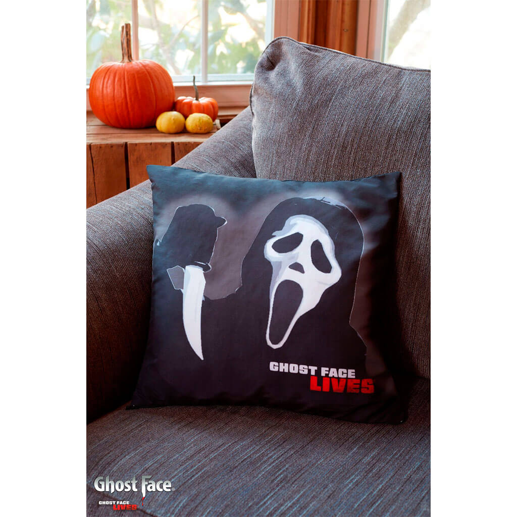 Ghost Face Pillow Cover Lives, 18in x 18in