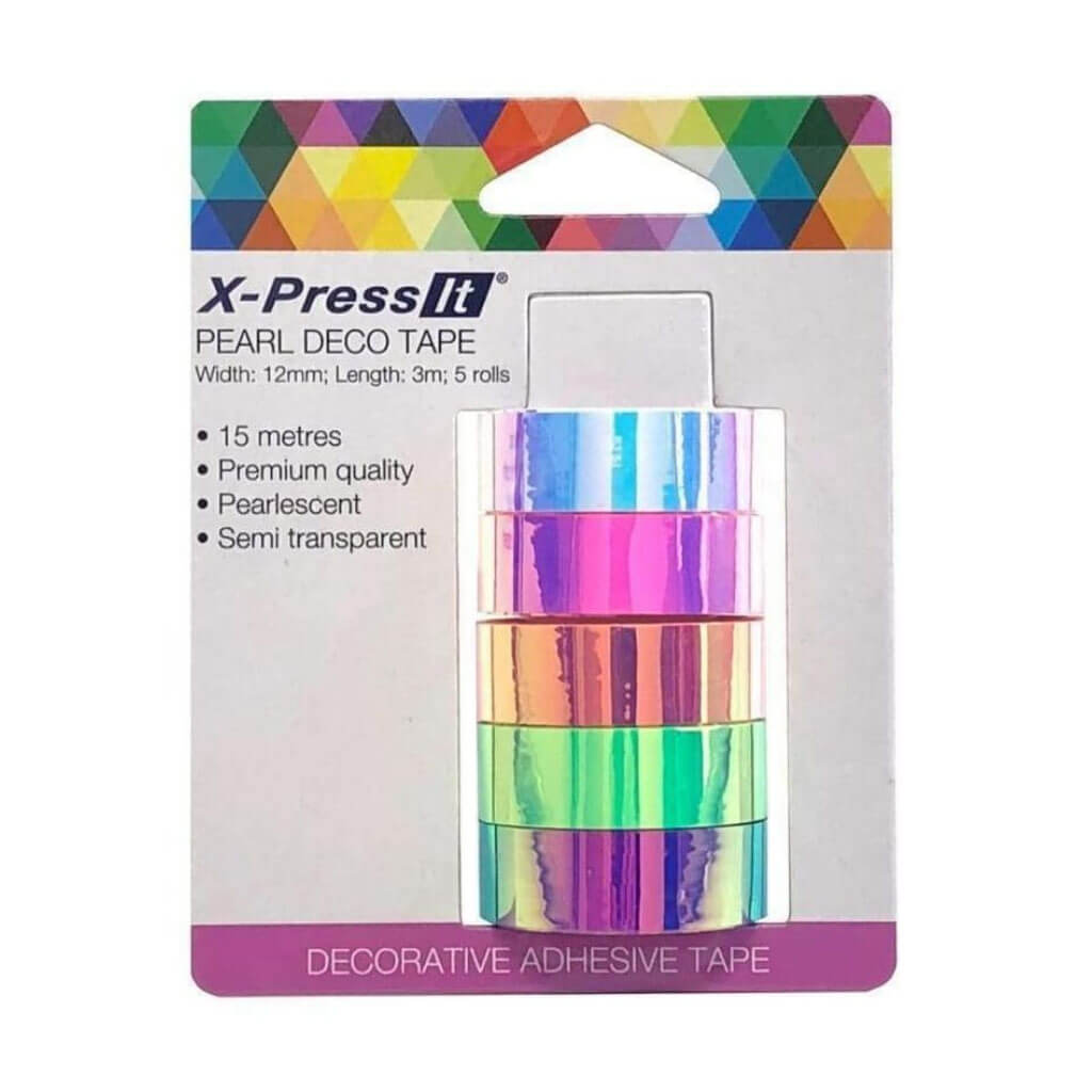 X-Press It Deco Tape Pearl Colors 5pc