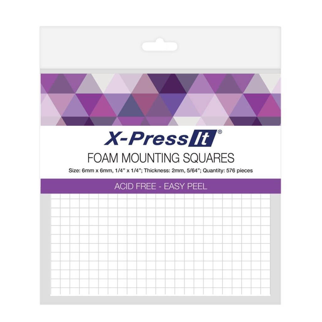 X-Press It Foam Mounting Squares 6 x 6mm 576pc