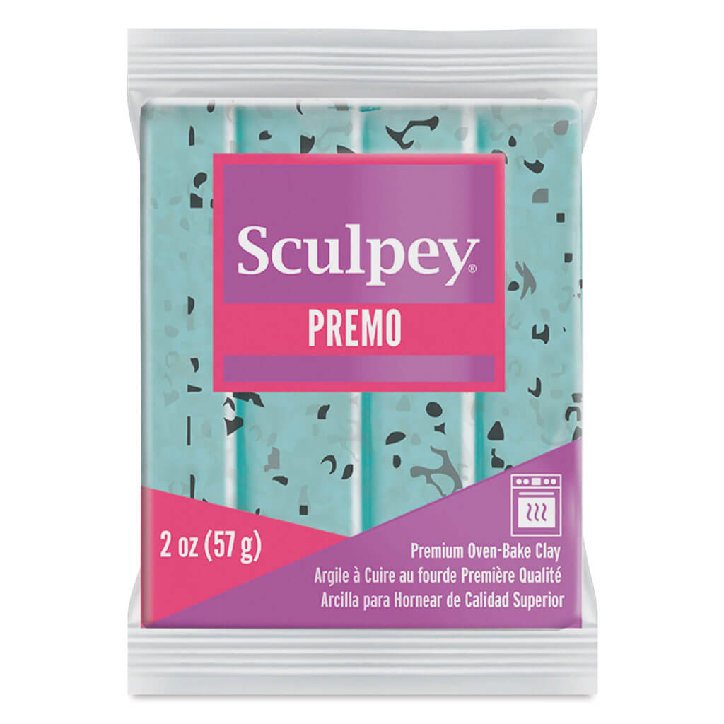 Premo! Sculpey Modeling Clay 2oz Turquoise Granite