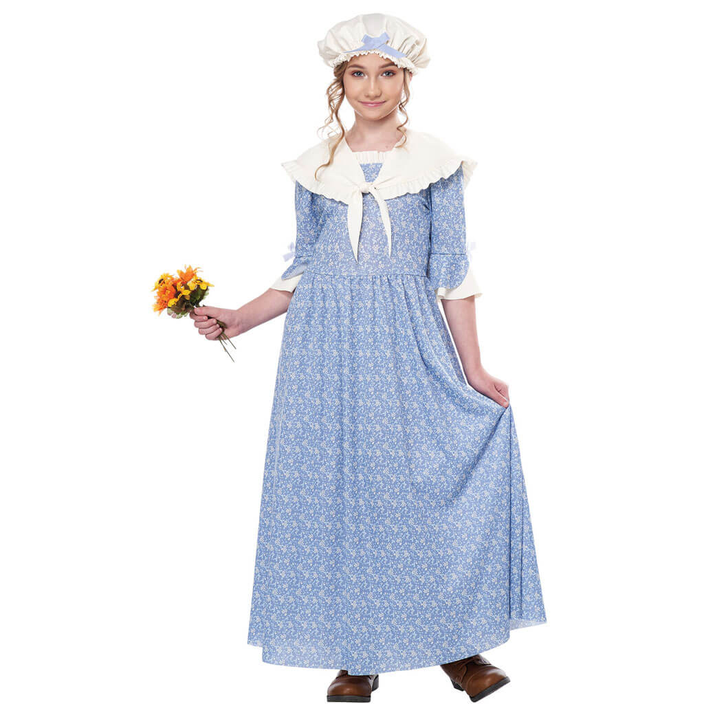 Colonial Village Girl Child Costume 12 to 14, Xlarge