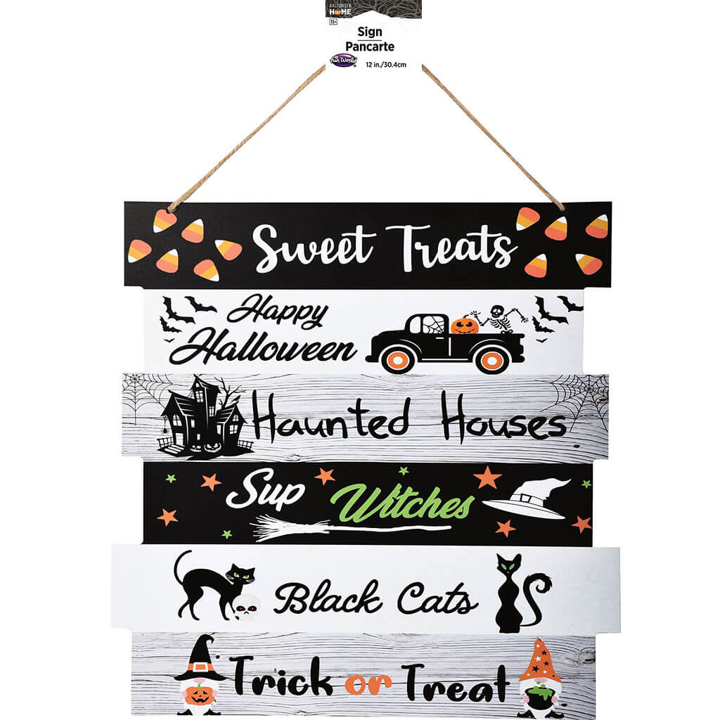 Halloween Home Hanging Sign 13.5in x 13.5in