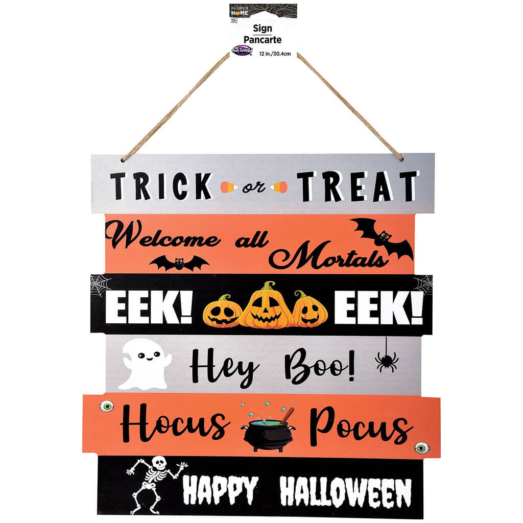 Halloween Home Hanging Sign 13.5in x 13.5in