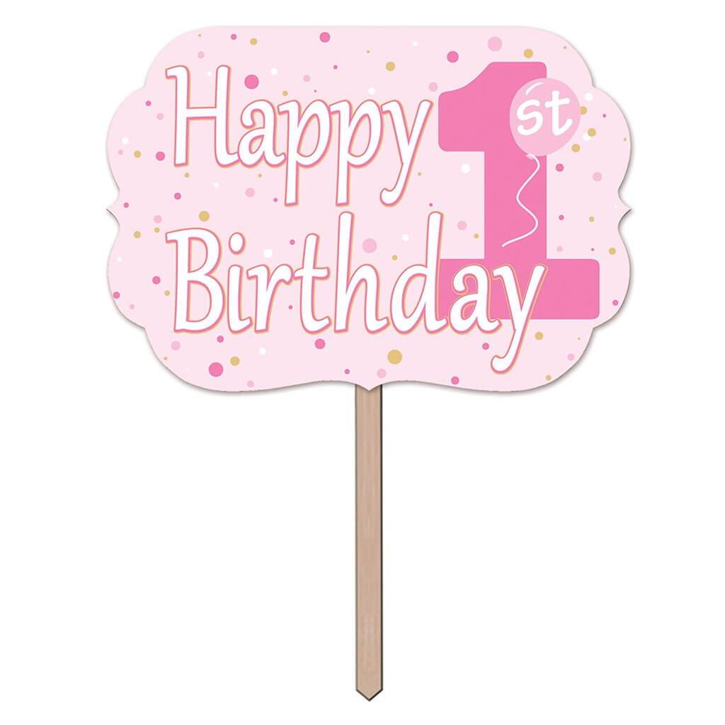 &quot;1st&quot; Birthday Yard Sign, 10in x 14.5in