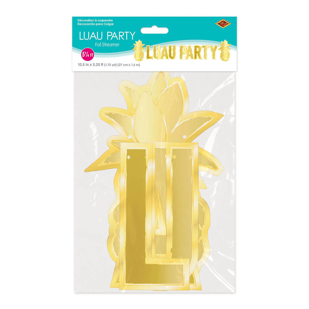 Foil Luau Party Streamer, 10.5in x 5ft 3in