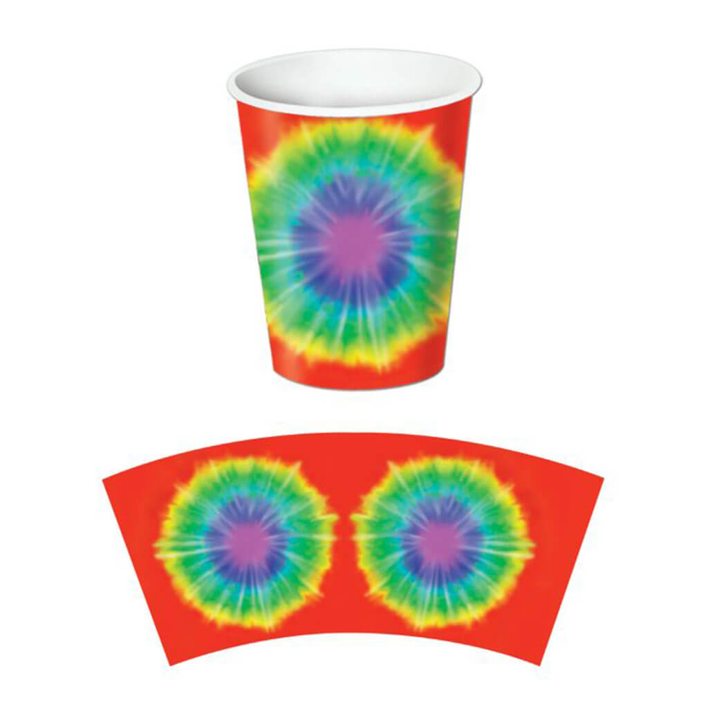 Tie-Dyed Beverage Cups, 9oz