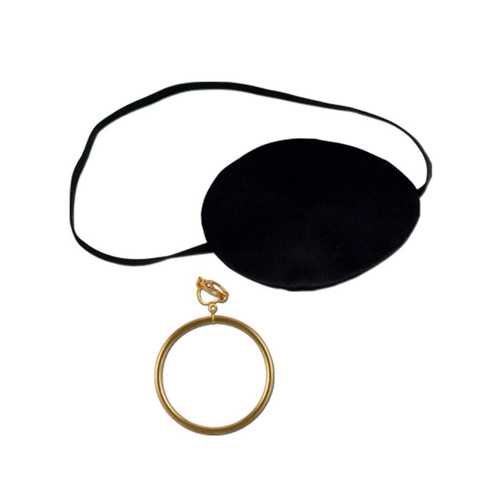 Pirate Eye Patch with Plastic Earring