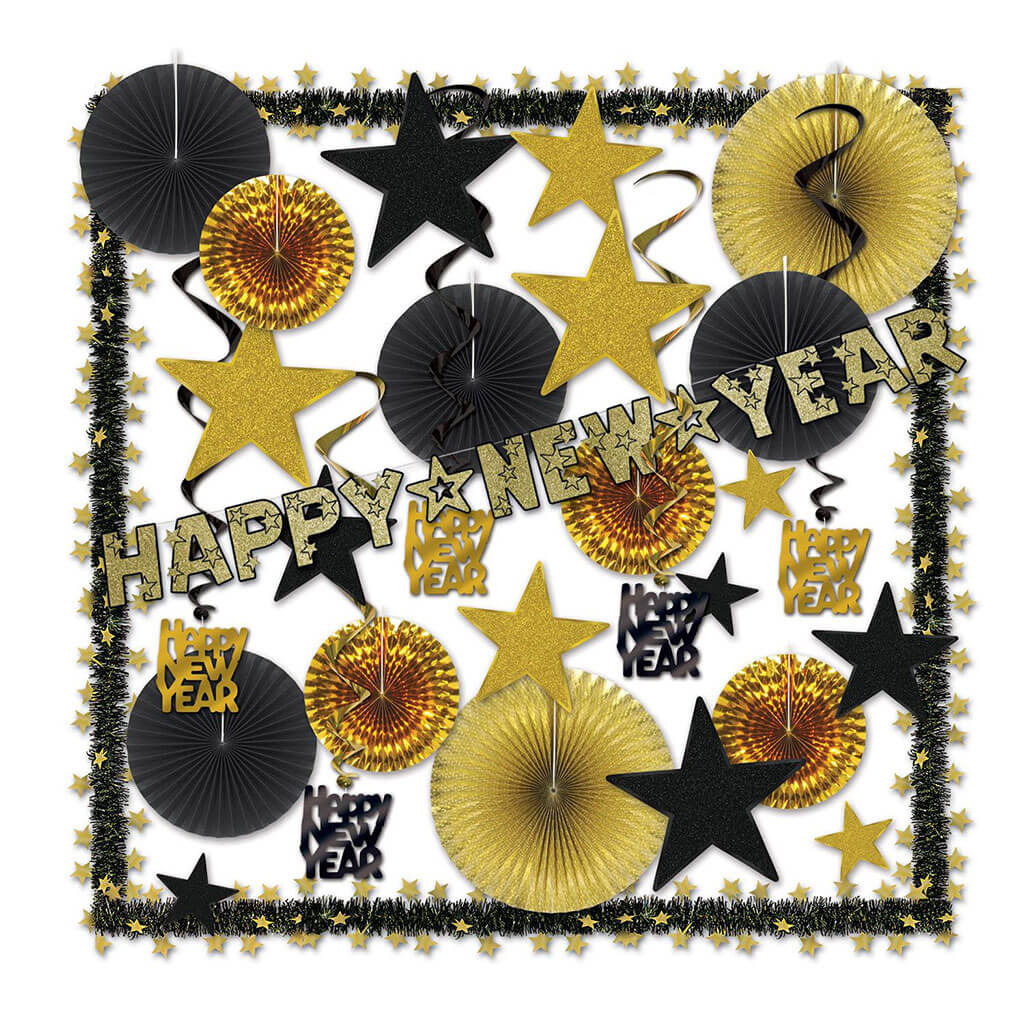 Glistening Gold New Year Decorating Kit