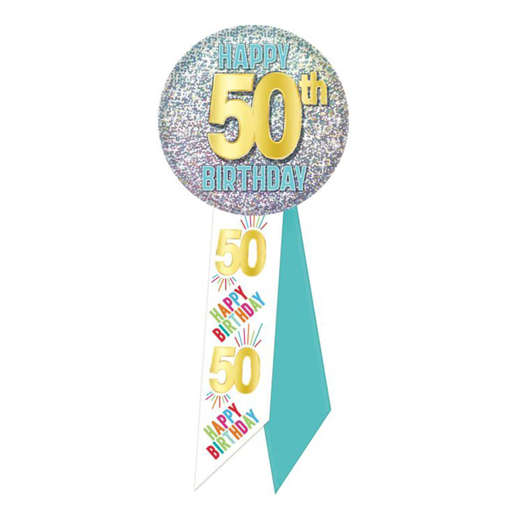 50th Birthday Rosette