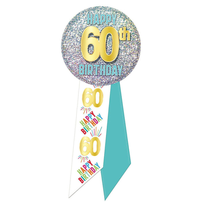 60th Birthday Rosette