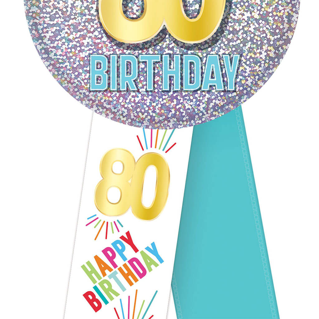 80th Birthday Rosette