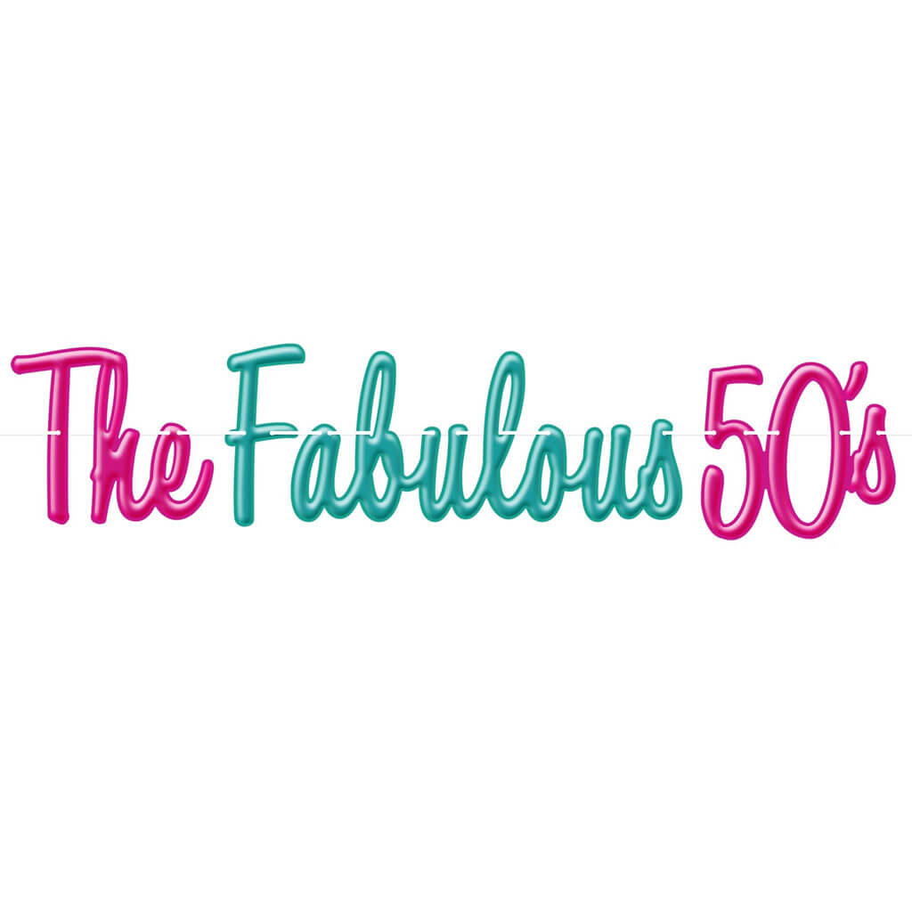 The Fabulous 50's Streamer, 7.25in x 3ft