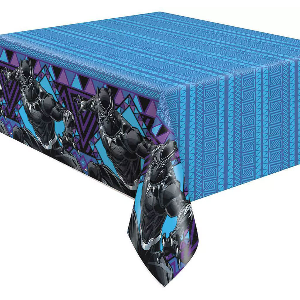 Black Panther Plastic Tablecover, 54in x 84in