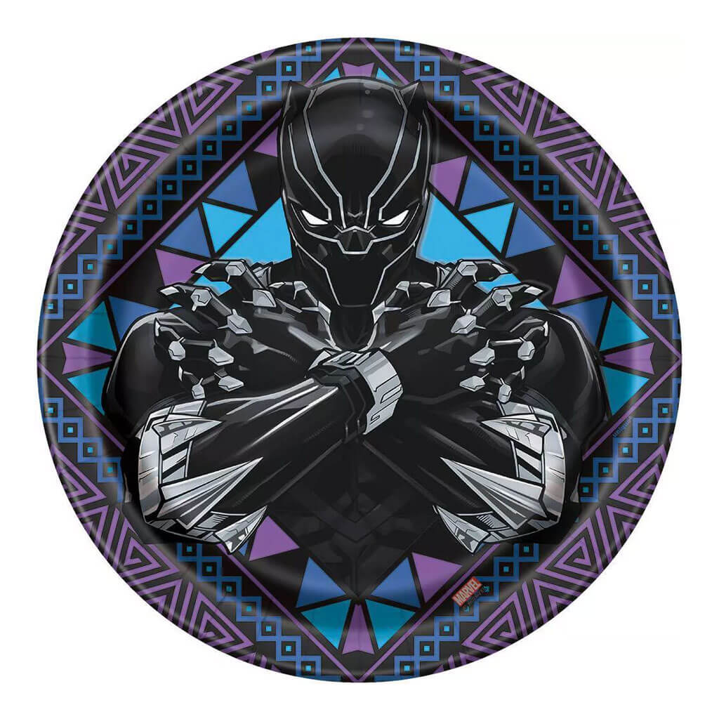 Black Panther Dinner Plate 9in, 8ct