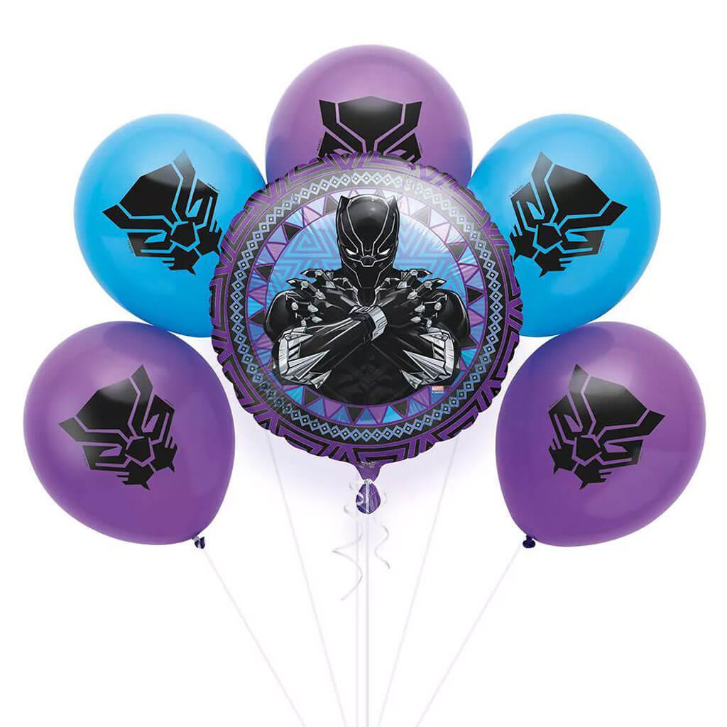 Black Panther Balloon Kit, 6Pc