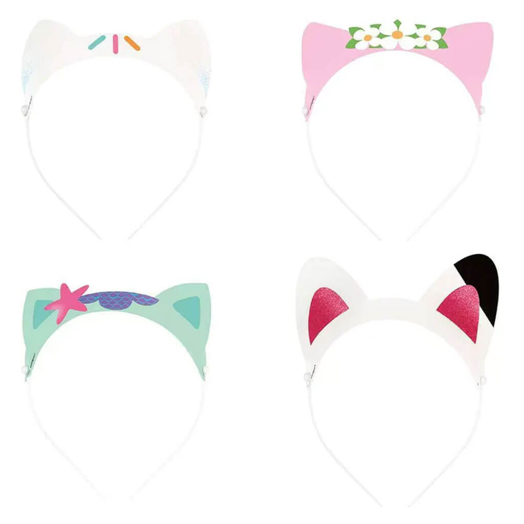 Gabby Dollhouse Paper Glitter Headband, 4ct