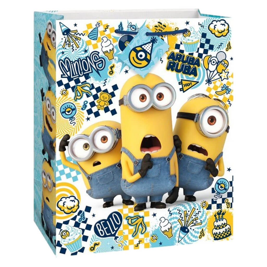 Minions Despicable Me Large Gift Bag 13in x 10in