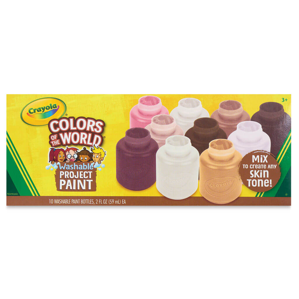 Crayola Colors of the World Washable Project Paint Set of 10 colors 2oz