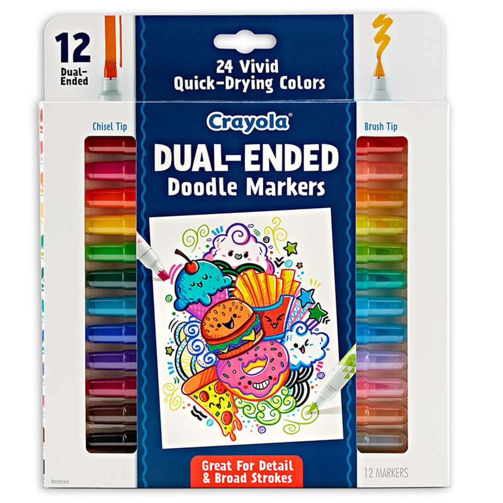 Crayola Doodle &amp; Draw Dual Ended Doodle Markers 12pk