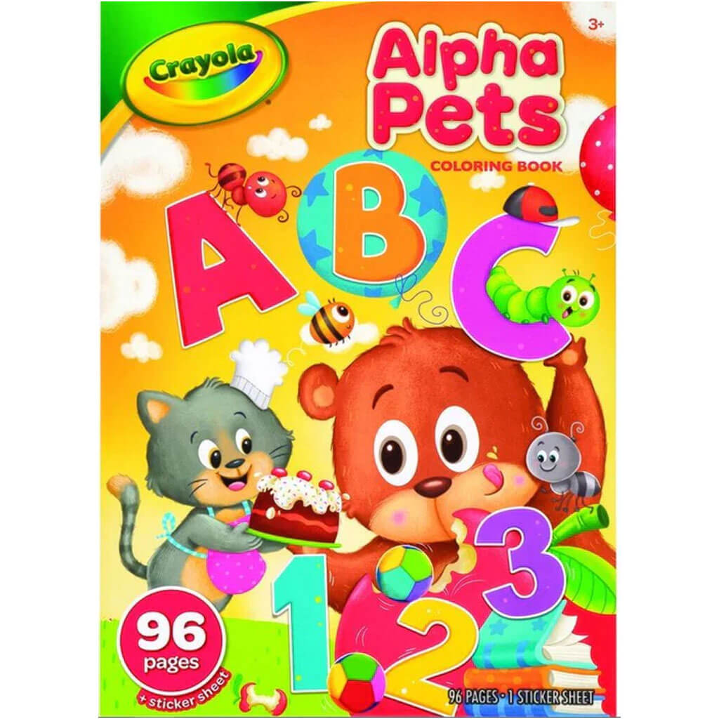 96-Page Coloring Book, AlphaPets