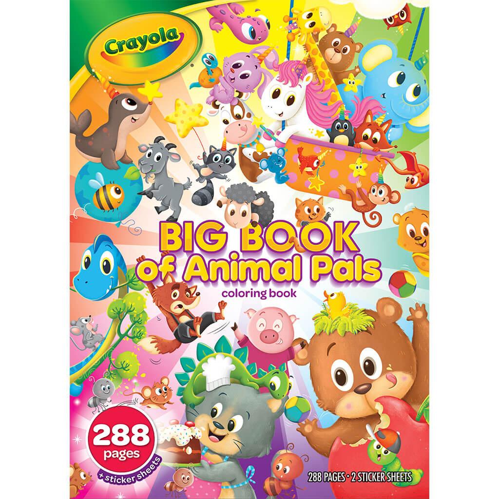 288-Page Coloring Book, Big Book of Animal Pals
