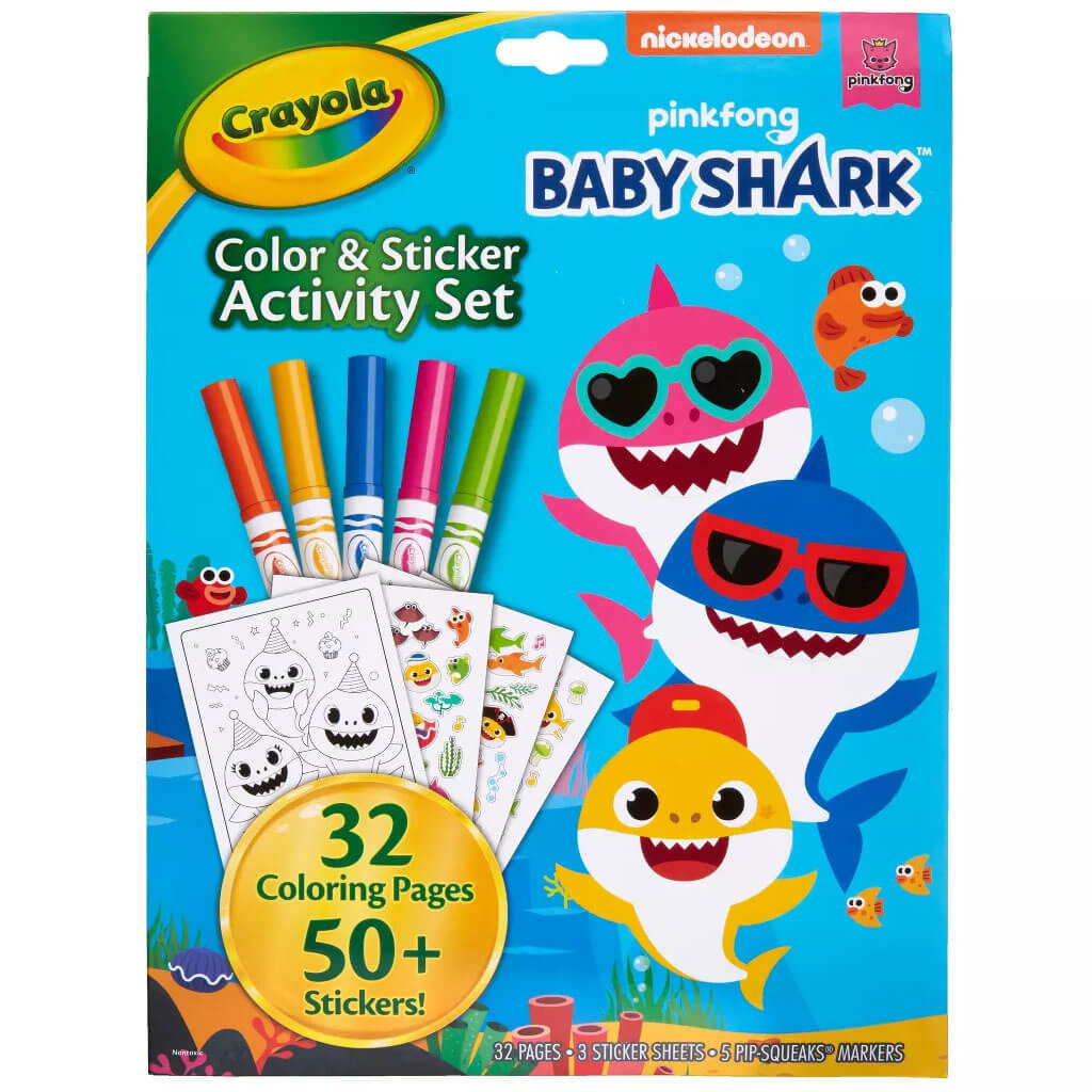 Crayola Baby Shark Color &amp; Sticker Activity Set