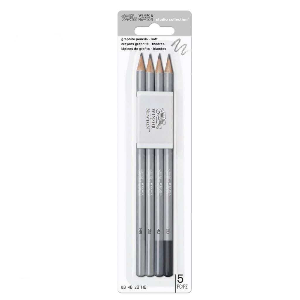 Studio Collection Graphite &amp; Charcoal Pencil 5pcs Graphite Soft Set