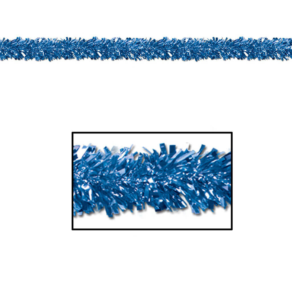 Metallic Festooning Garland 4in x 15ft, Blue