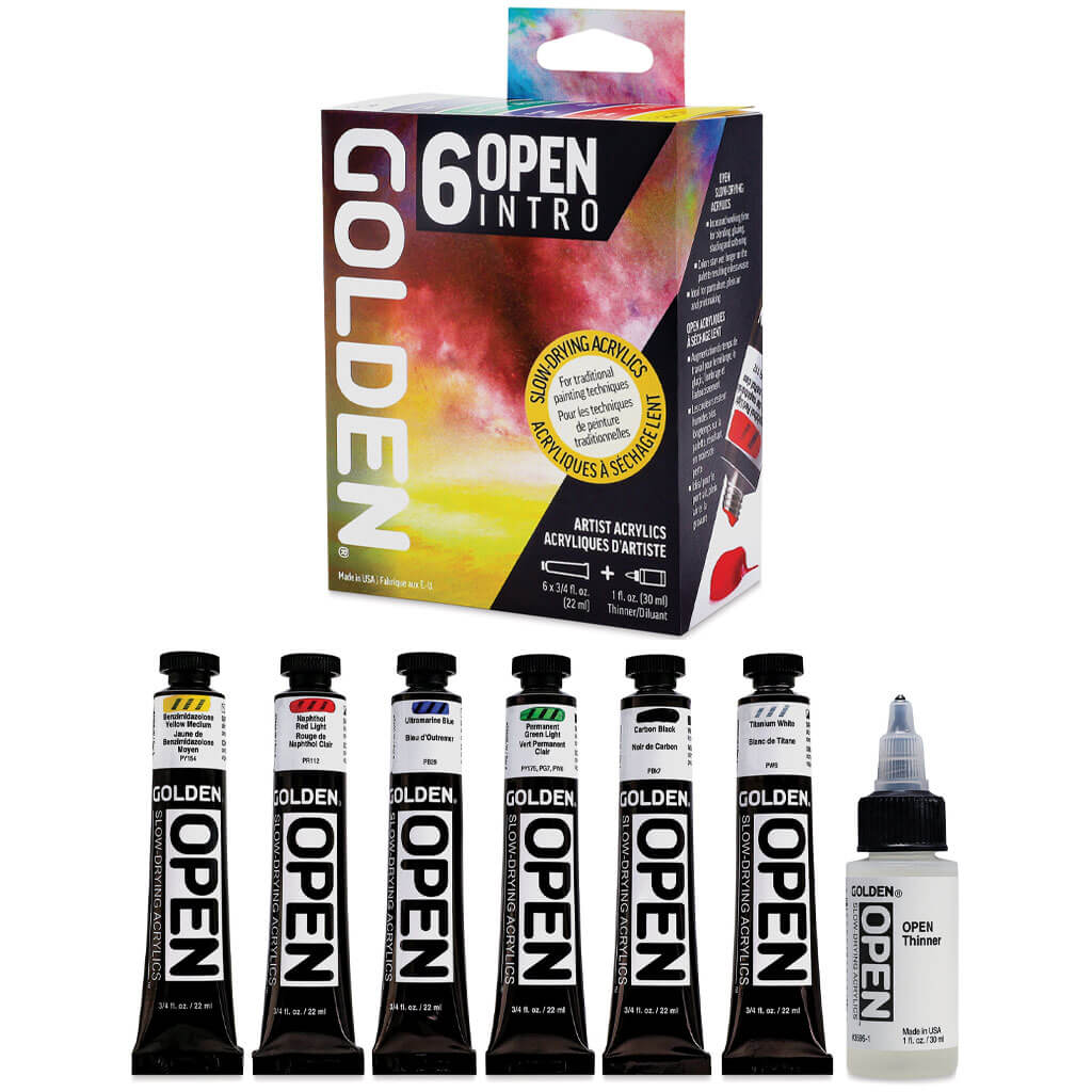 Golden Artist Open Acrylics Intro Set of 6