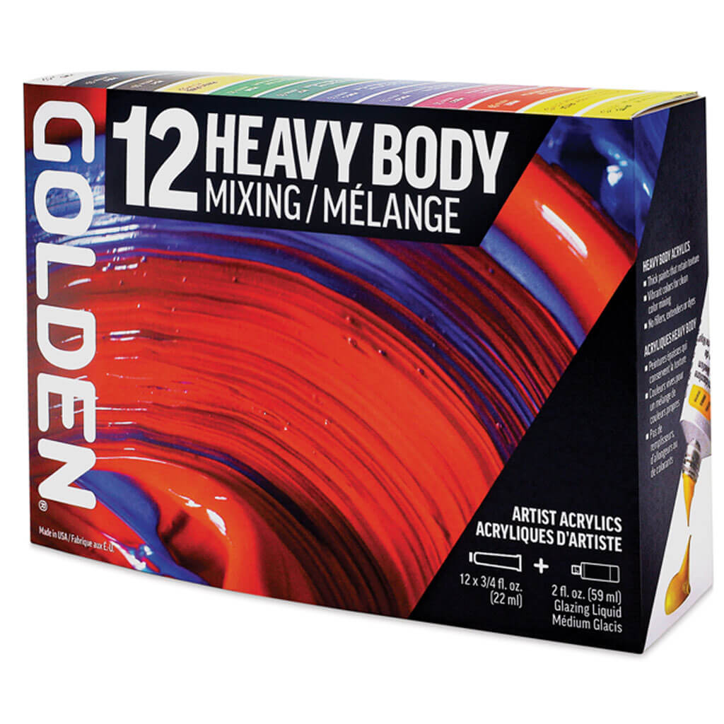 Golden Heavy Body Mixing Acrylic Paint Set of 12