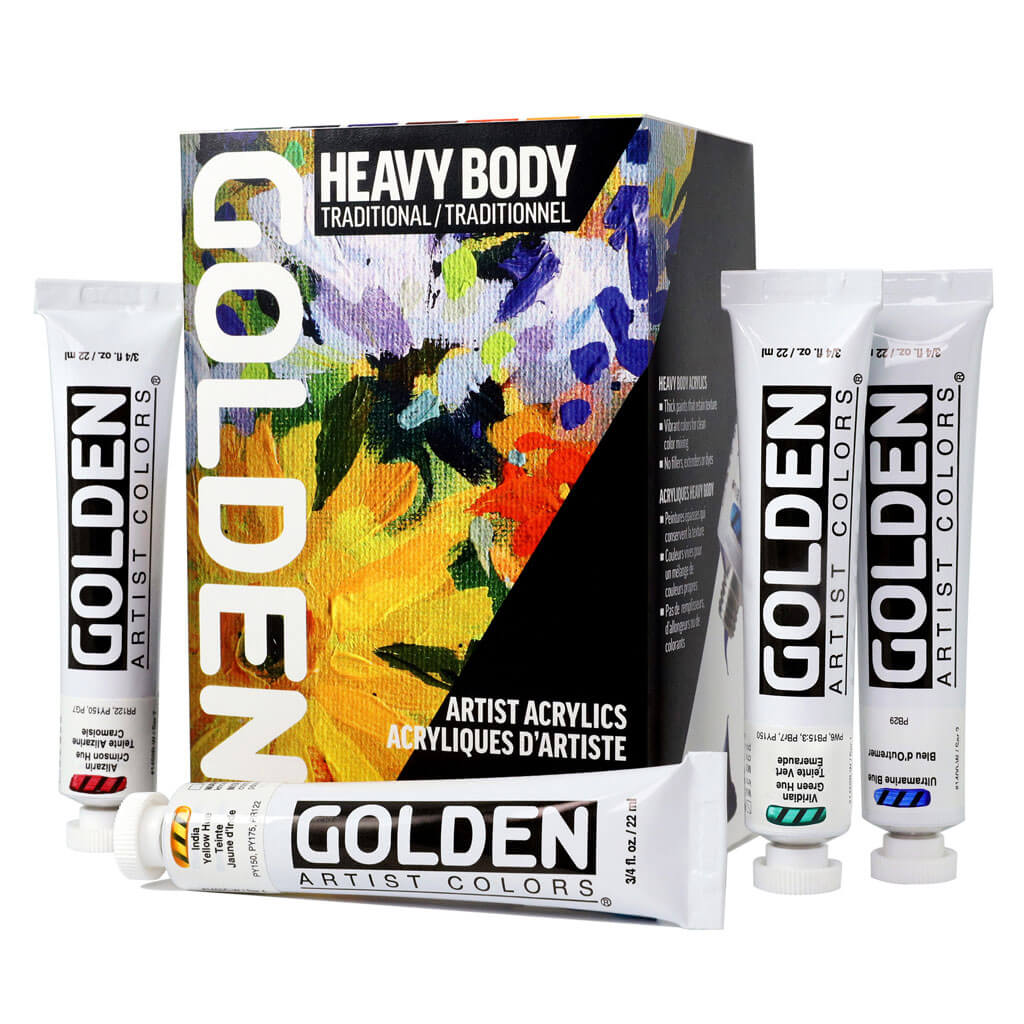 Golden Artist Heavy Body Acrylics Traditional Set of 7