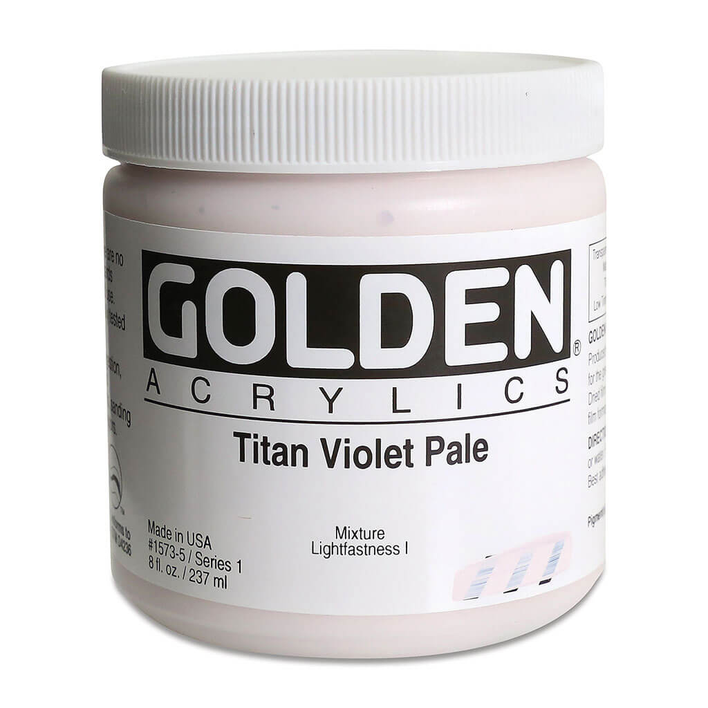 Golden Heavy Body Artist Acrylics 8oz Titan Violet Pale