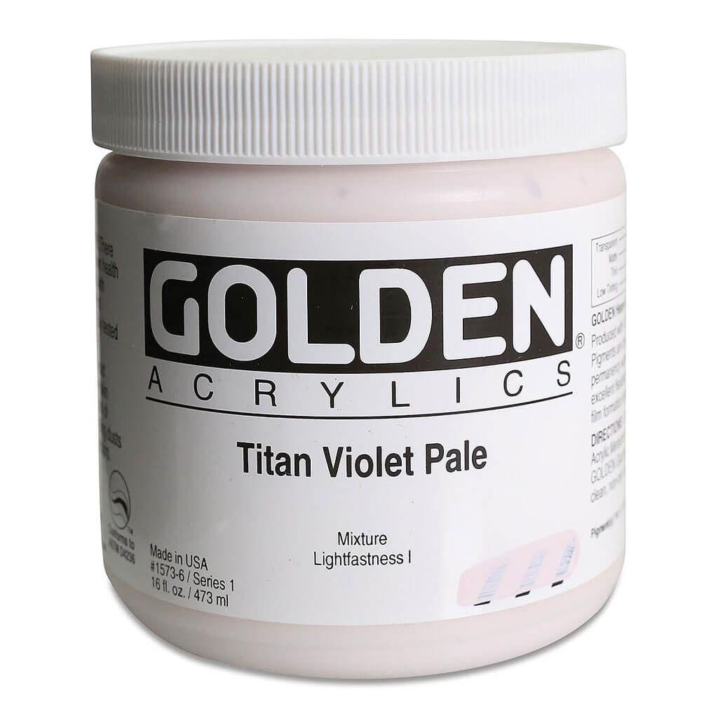 Golden Heavy Body Artist Acrylics 16oz Titan Violet Pale