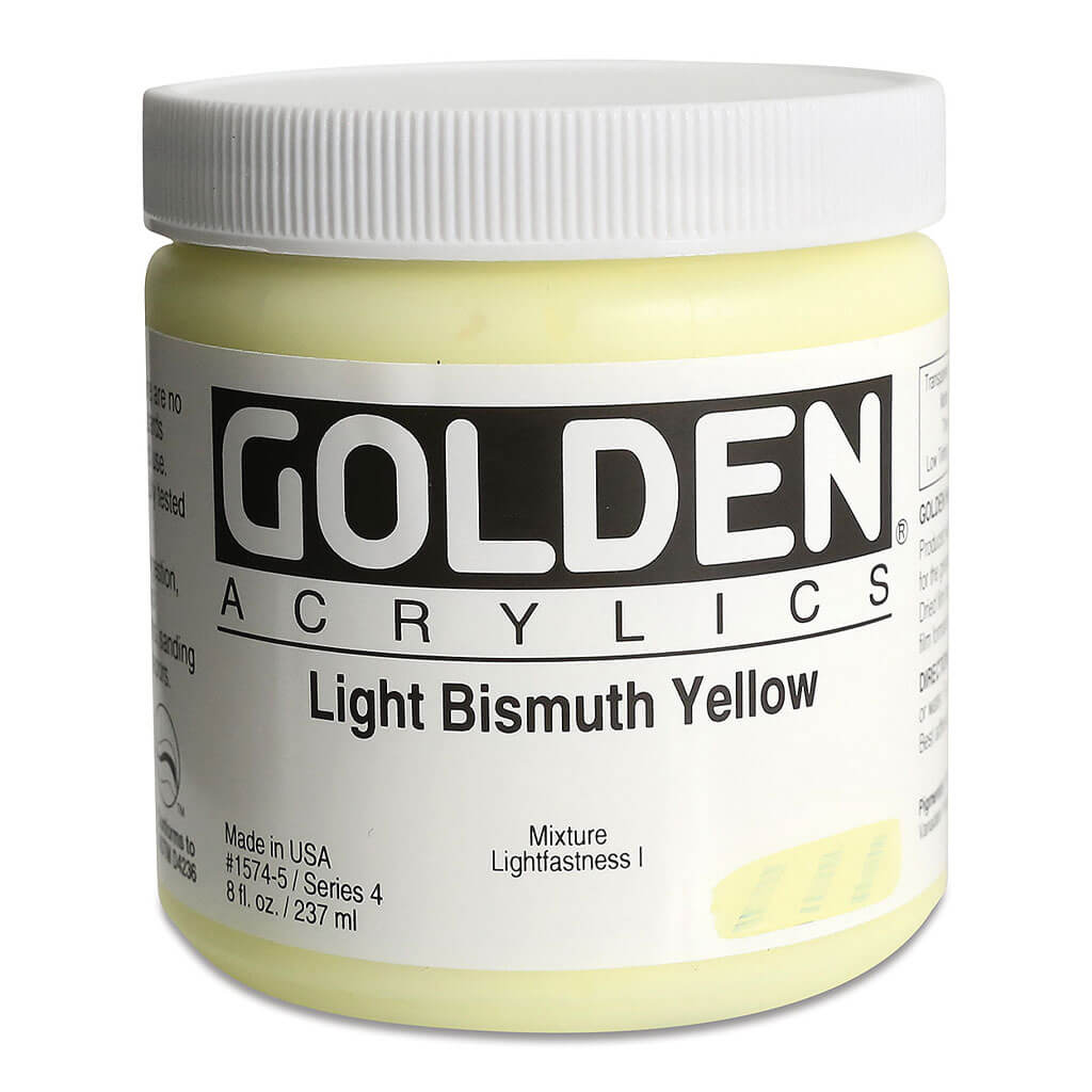 Golden Heavy Body Artist Acrylics 8oz Light Bismuth Yellow