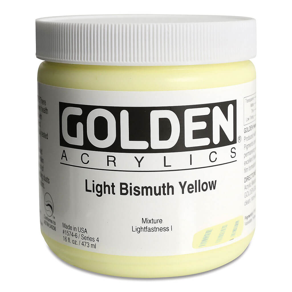 Golden Heavy Body Artist Acrylics 16oz Light Bismuth Yellow