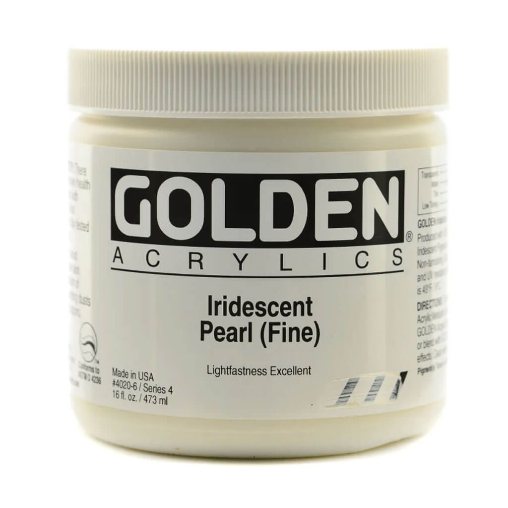 Iridescent Acrylics Quart Jars Pearl