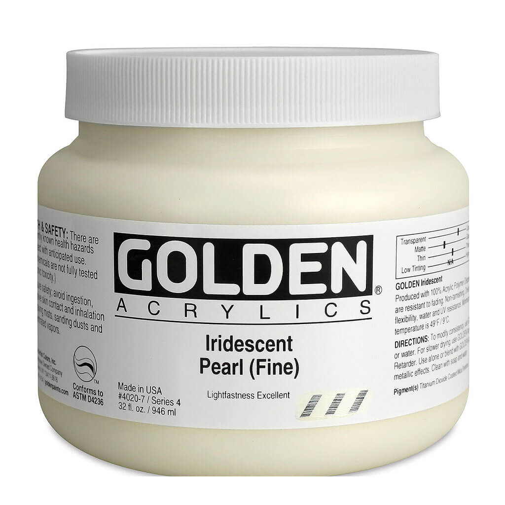 Golden Heavy Body Acrylic Paint Iridescent Pearl (Fine) 32oz